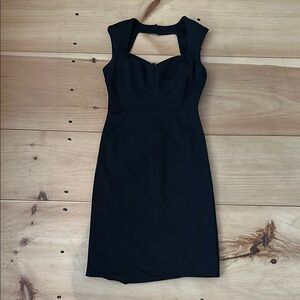White House Black Market Black Sheath Dress Sweetheart Neckline